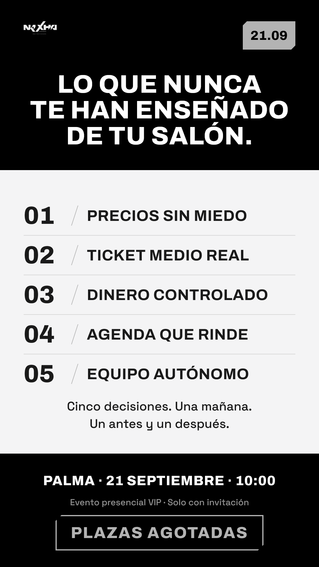 Story 3 — Plazas agotadas